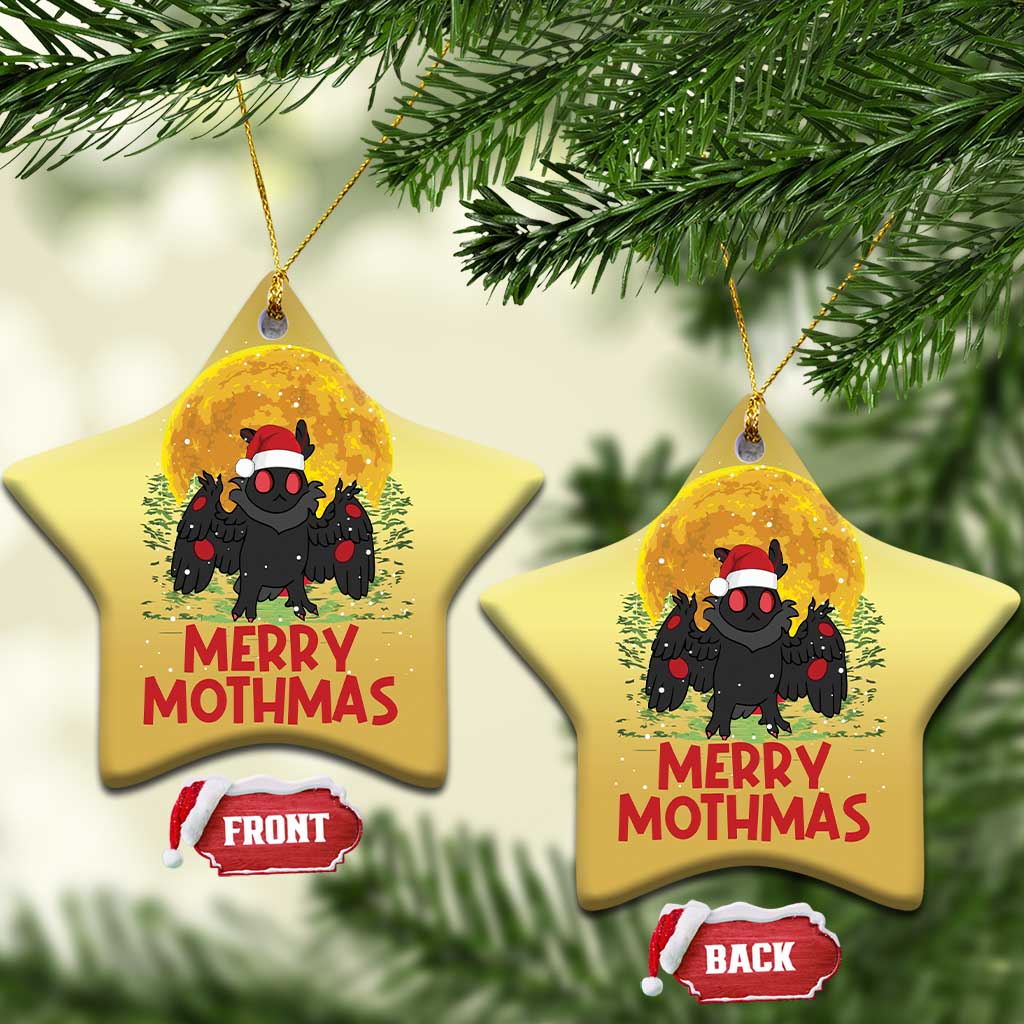 Mothman Christmas Christmas Ornament Funny Merry Mothmas Cryptid Xmas Santa - Wonder Print Shop