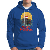 Mothman Christmas Hoodie Funny Merry Mothmas Cryptid Xmas Santa - Wonder Print Shop