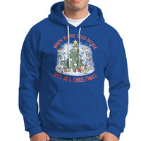 Dancing Skeleton Xmas Hoodie When You're Dead Inside But It's Christmas - Wonder Print Shop