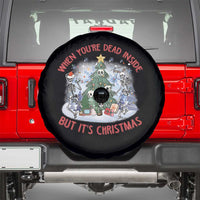 Dancing Skeleton Xmas Spare Tire Cover When You're Dead Inside But It's Christmas