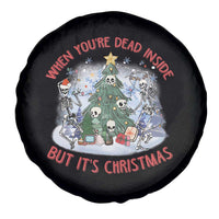 Dancing Skeleton Xmas Spare Tire Cover When You're Dead Inside But It's Christmas