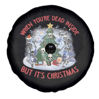 Dancing Skeleton Xmas Spare Tire Cover When You're Dead Inside But It's Christmas