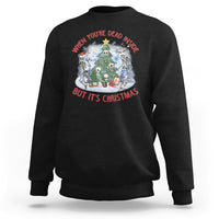 Dancing Skeleton Xmas Sweatshirt When You're Dead Inside But It's Christmas - Wonder Print Shop
