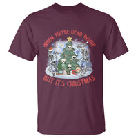 Dancing Skeleton Xmas T Shirt When You're Dead Inside But It's Christmas - Wonder Print Shop