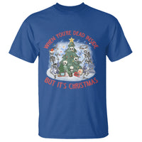 Dancing Skeleton Xmas T Shirt When You're Dead Inside But It's Christmas - Wonder Print Shop