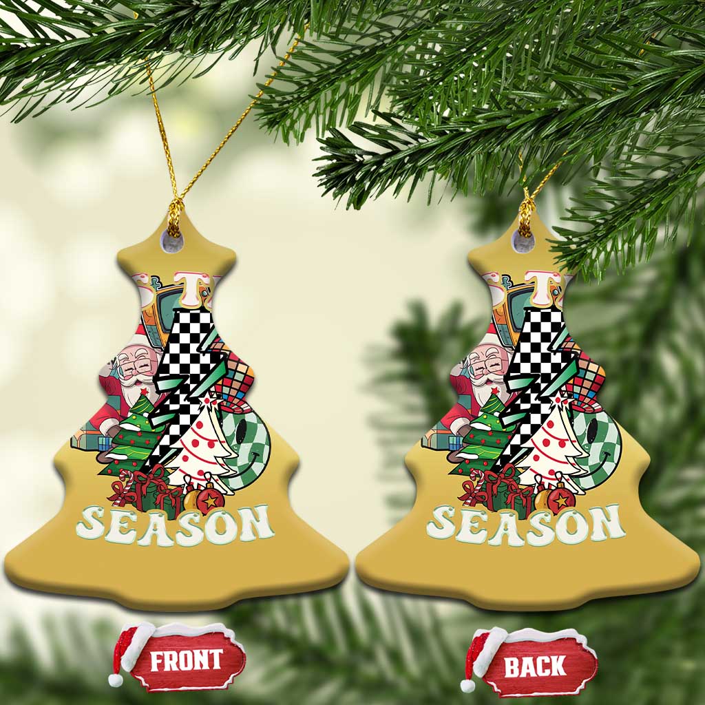 Groovy Christmas Christmas Ornament Tis The Season Retro Santa Vibe - Wonder Print Shop