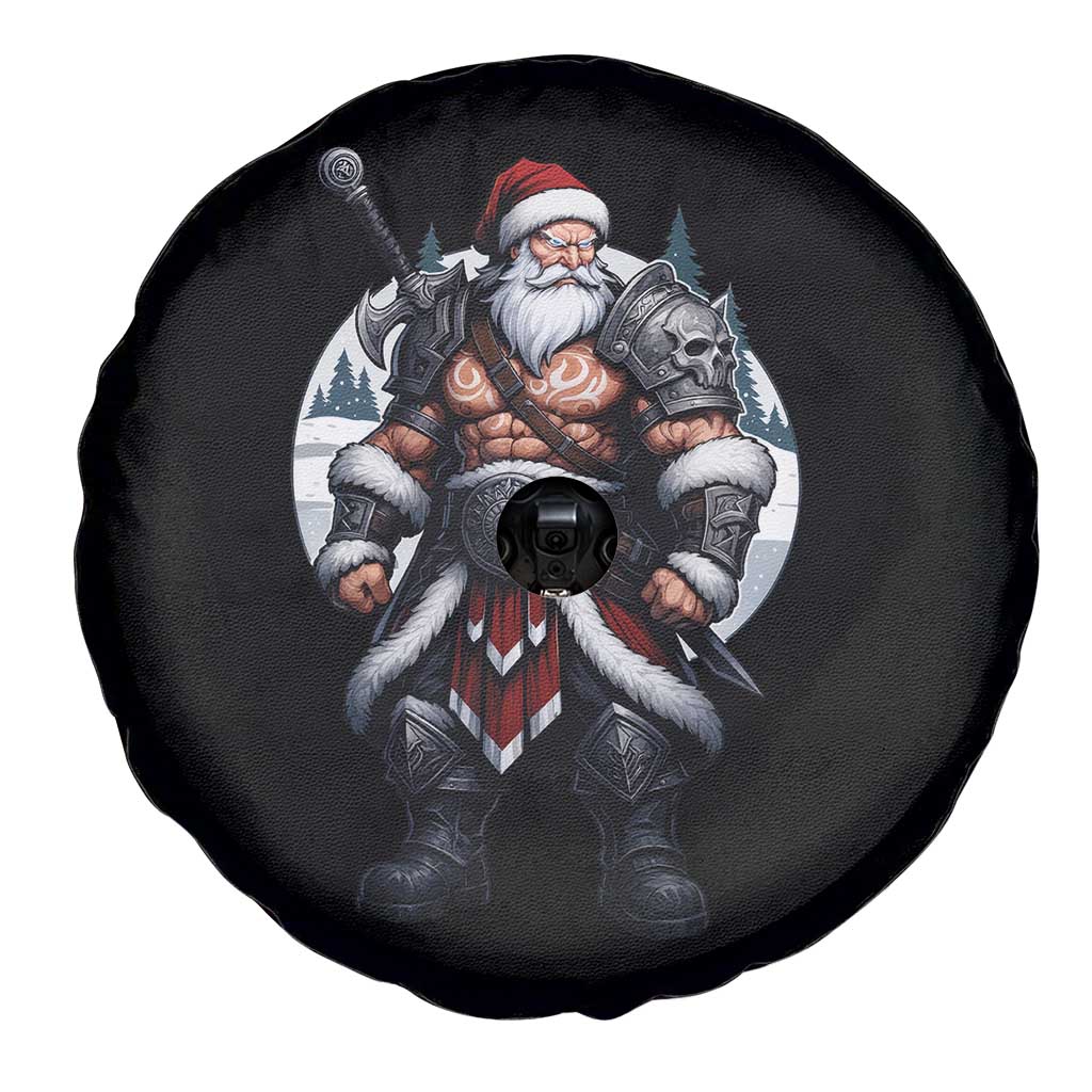 Epic Viking Santa Christmas Spare Tire Cover Barbarian Style Holiday Warrior Claus - Wonder Print Shop