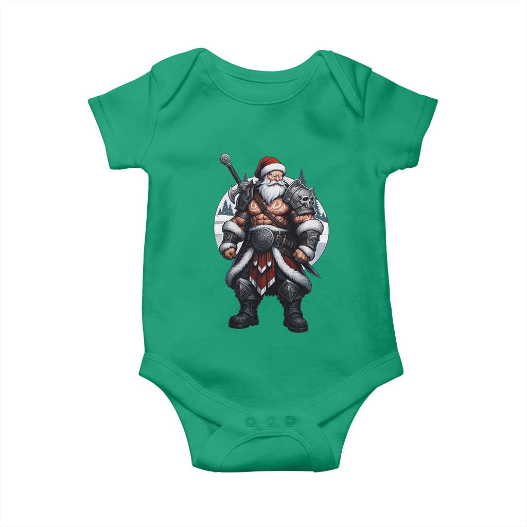 Epic Viking Santa Christmas Baby Onesie Barbarian Style Holiday Warrior Claus - Wonder Print Shop