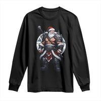 Epic Viking Santa Christmas Long Sleeve Shirt Barbarian Style Holiday Warrior Claus - Wonder Print Shop