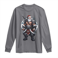 Epic Viking Santa Christmas Long Sleeve Shirt Barbarian Style Holiday Warrior Claus - Wonder Print Shop