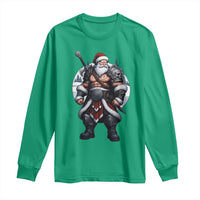 Epic Viking Santa Christmas Long Sleeve Shirt Barbarian Style Holiday Warrior Claus - Wonder Print Shop