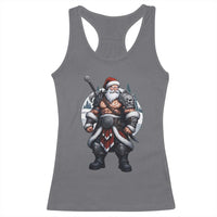 Epic Viking Santa Christmas Racerback Tank Top Barbarian Style Holiday Warrior Claus - Wonder Print Shop