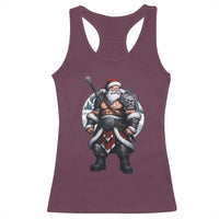 Epic Viking Santa Christmas Racerback Tank Top Barbarian Style Holiday Warrior Claus - Wonder Print Shop