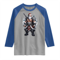 Epic Viking Santa Christmas Raglan Shirt Barbarian Style Holiday Warrior Claus - Wonder Print Shop