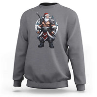Epic Viking Santa Christmas Sweatshirt Barbarian Style Holiday Warrior Claus - Wonder Print Shop