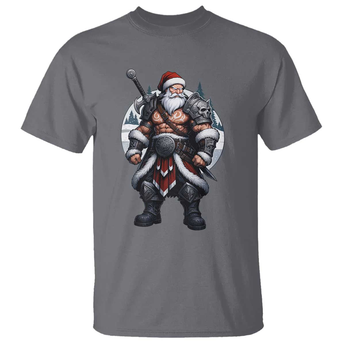 Epic Viking Santa Christmas T Shirt Barbarian Style Holiday Warrior Claus - Wonder Print Shop