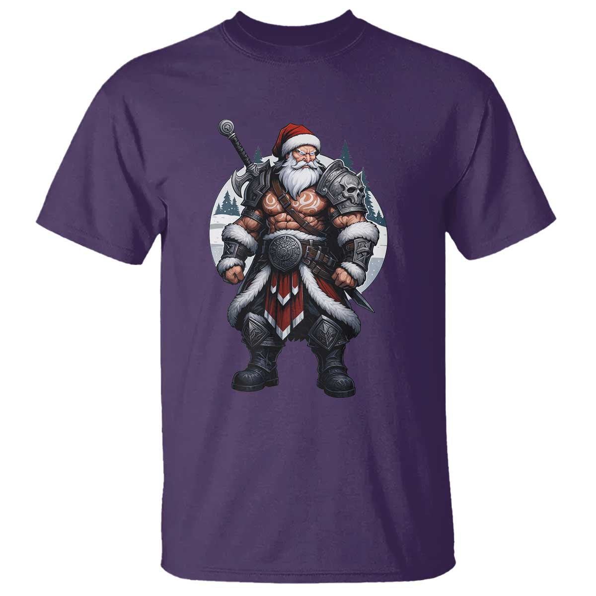 Epic Viking Santa Christmas T Shirt Barbarian Style Holiday Warrior Claus - Wonder Print Shop