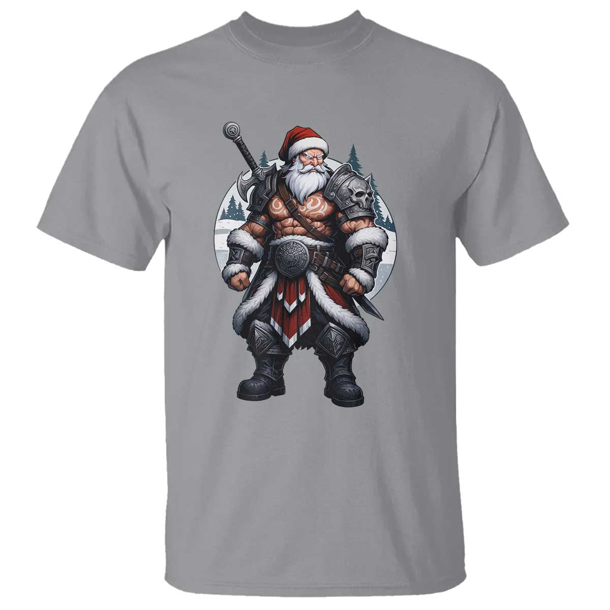 Epic Viking Santa Christmas T Shirt Barbarian Style Holiday Warrior Claus - Wonder Print Shop