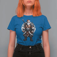 Epic Viking Santa Christmas T Shirt For Women Barbarian Style Holiday Warrior Claus - Wonder Print Shop