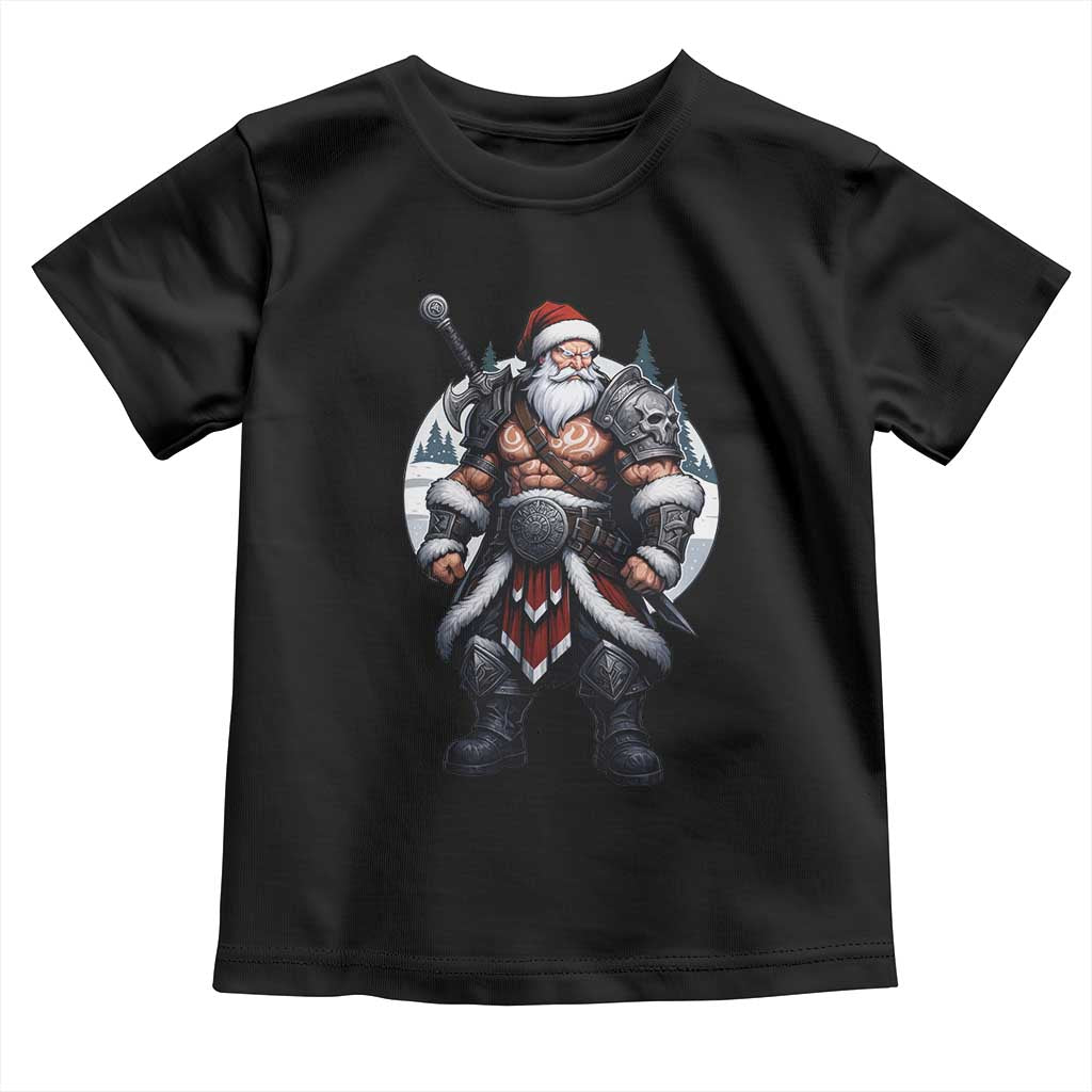 Epic Viking Santa Christmas Toddler T Shirt Barbarian Style Holiday Warrior Claus - Wonder Print Shop