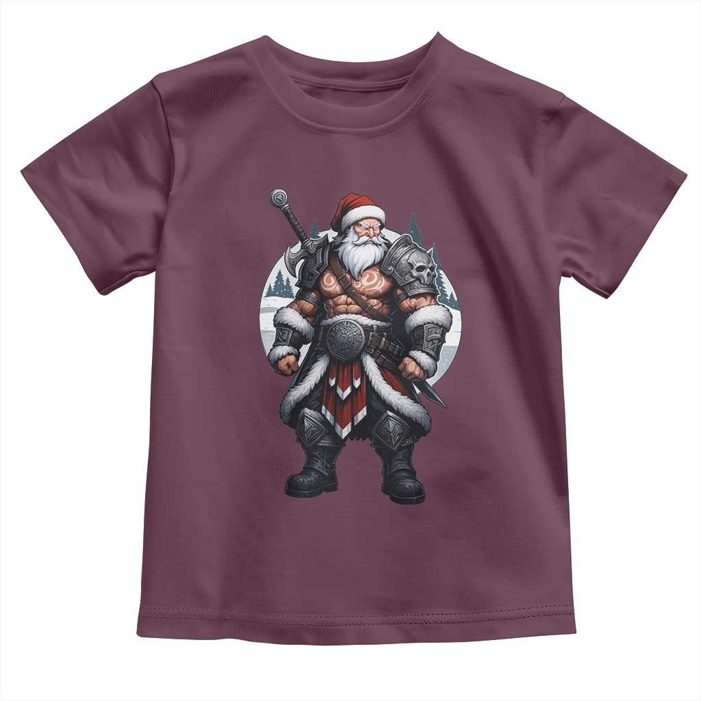 Epic Viking Santa Christmas Toddler T Shirt Barbarian Style Holiday Warrior Claus - Wonder Print Shop