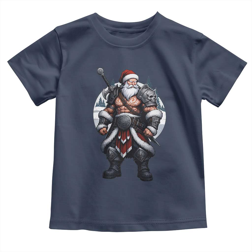 Epic Viking Santa Christmas Toddler T Shirt Barbarian Style Holiday Warrior Claus - Wonder Print Shop