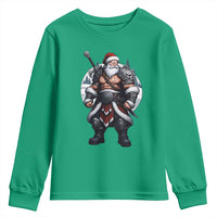 Epic Viking Santa Christmas Youth Sweatshirt Barbarian Style Holiday Warrior Claus - Wonder Print Shop