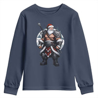 Epic Viking Santa Christmas Youth Sweatshirt Barbarian Style Holiday Warrior Claus - Wonder Print Shop