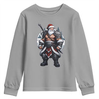 Epic Viking Santa Christmas Youth Sweatshirt Barbarian Style Holiday Warrior Claus - Wonder Print Shop