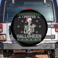 Funny Skeleton Christmas Spare Tire Cover I Prefer Halloween Spooky Xmas Holiday - Wonder Print Shop