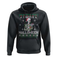 Funny Skeleton Christmas Hoodie I Prefer Halloween Spooky Xmas Holiday - Wonder Print Shop