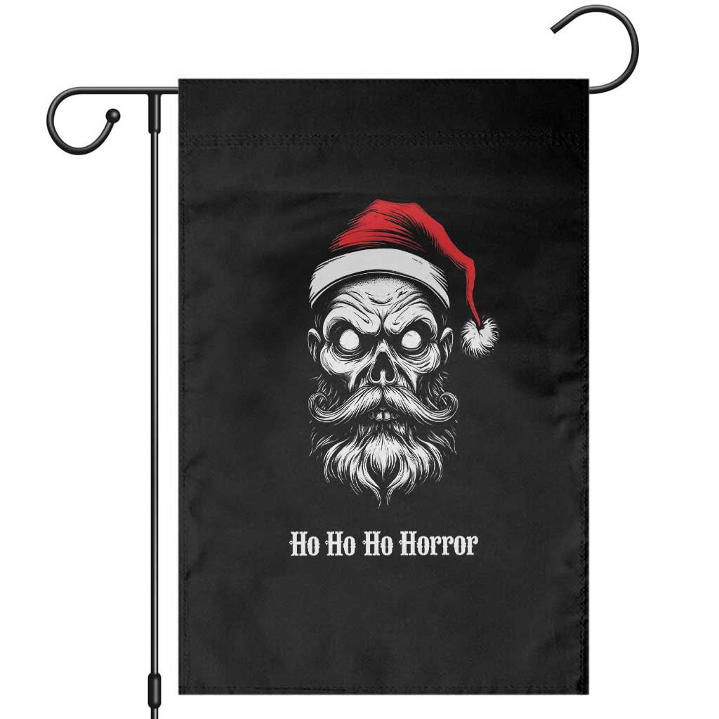 Creepy Christmas Skull Garden Flag Ho Ho Ho Horror Santa Gothic Holiday - Wonder Print Shop