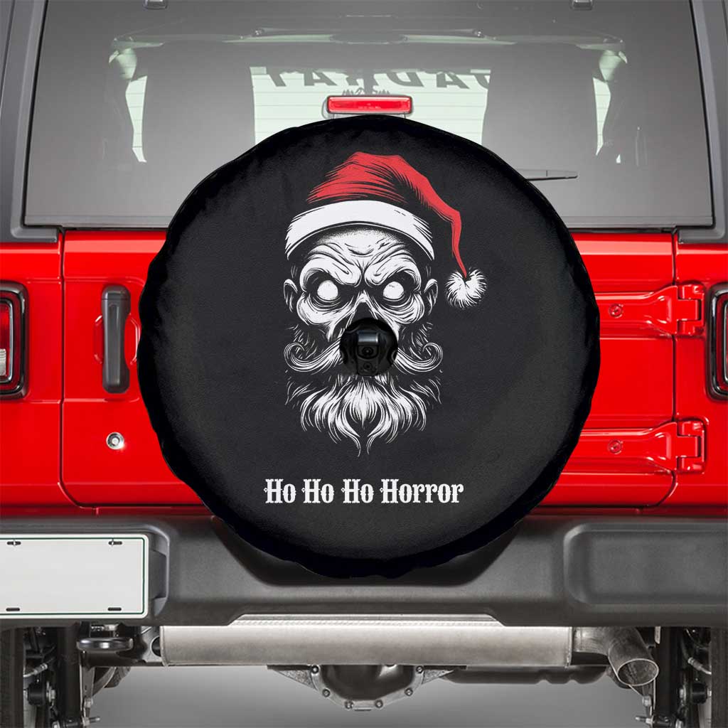 Creepy Christmas Skull Spare Tire Cover Ho Ho Ho Horror Santa Gothic Holiday - Wonder Print Shop