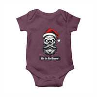 Creepy Christmas Skull Baby Onesie Ho Ho Ho Horror Santa Gothic Holiday - Wonder Print Shop