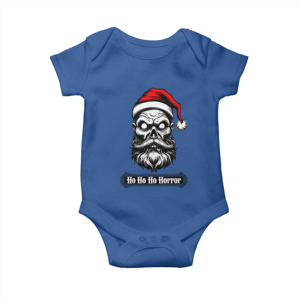 Creepy Christmas Skull Baby Onesie Ho Ho Ho Horror Santa Gothic Holiday - Wonder Print Shop