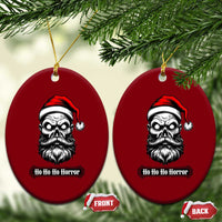 Creepy Christmas Skull Ceramic Ornament Ho Ho Ho Horror Santa Gothic Holiday - Wonder Print Shop