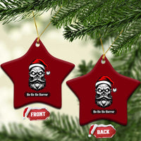 Creepy Christmas Skull Ceramic Ornament Ho Ho Ho Horror Santa Gothic Holiday - Wonder Print Shop
