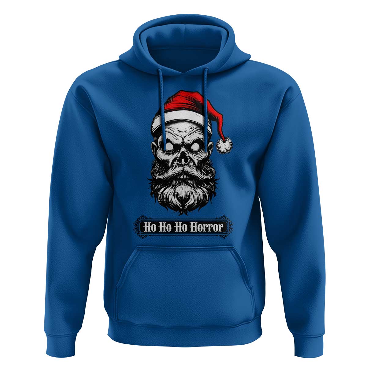 Creepy Christmas Skull Hoodie Ho Ho Ho Horror Santa Gothic Holiday - Wonder Print Shop