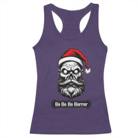 Creepy Christmas Skull Racerback Tank Top Ho Ho Ho Horror Santa Gothic Holiday - Wonder Print Shop
