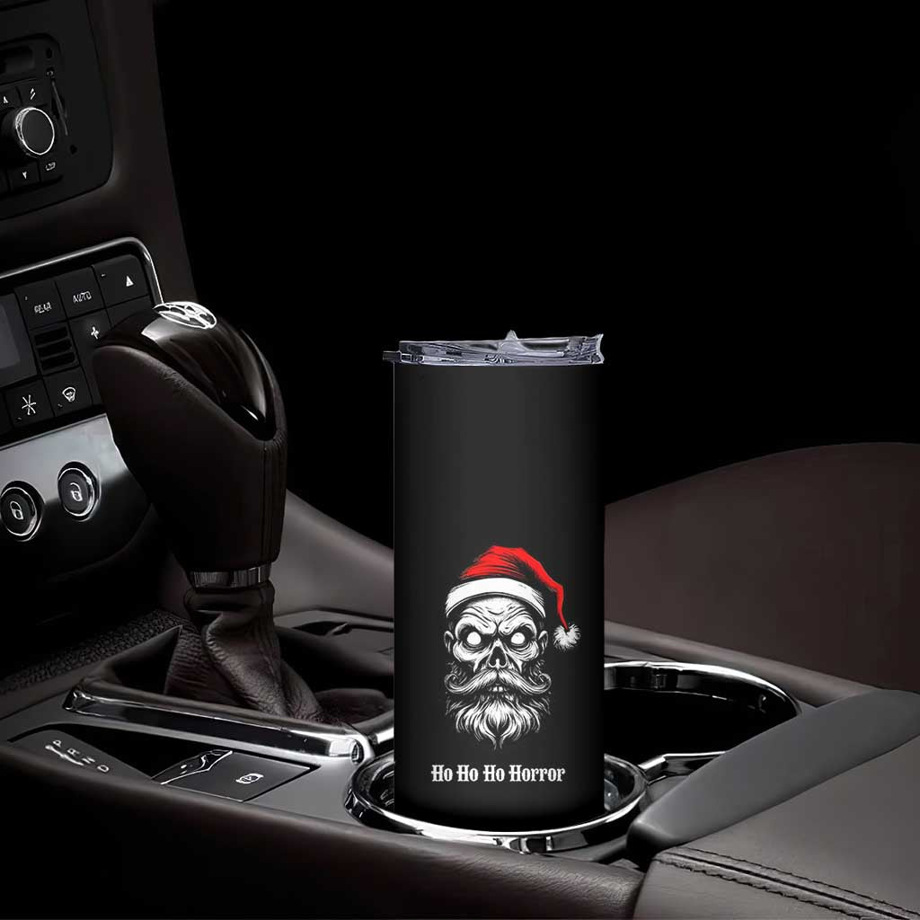 Creepy Christmas Skull Skinny Tumbler Ho Ho Ho Horror Santa Gothic Holiday - Wonder Print Shop