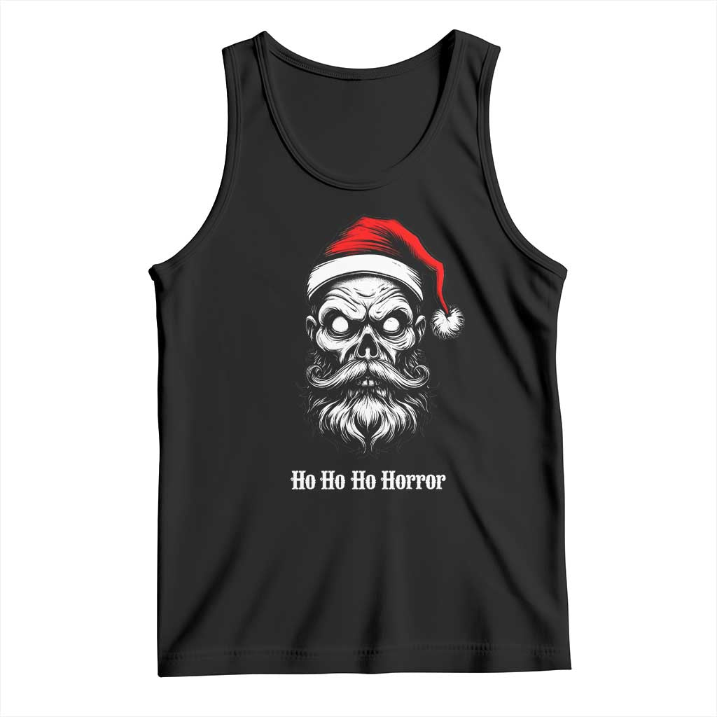 Creepy Christmas Skull Tank Top Ho Ho Ho Horror Santa Gothic Holiday - Wonder Print Shop