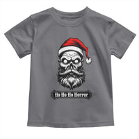 Creepy Christmas Skull Toddler T Shirt Ho Ho Ho Horror Santa Gothic Holiday - Wonder Print Shop