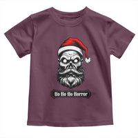 Creepy Christmas Skull Toddler T Shirt Ho Ho Ho Horror Santa Gothic Holiday - Wonder Print Shop