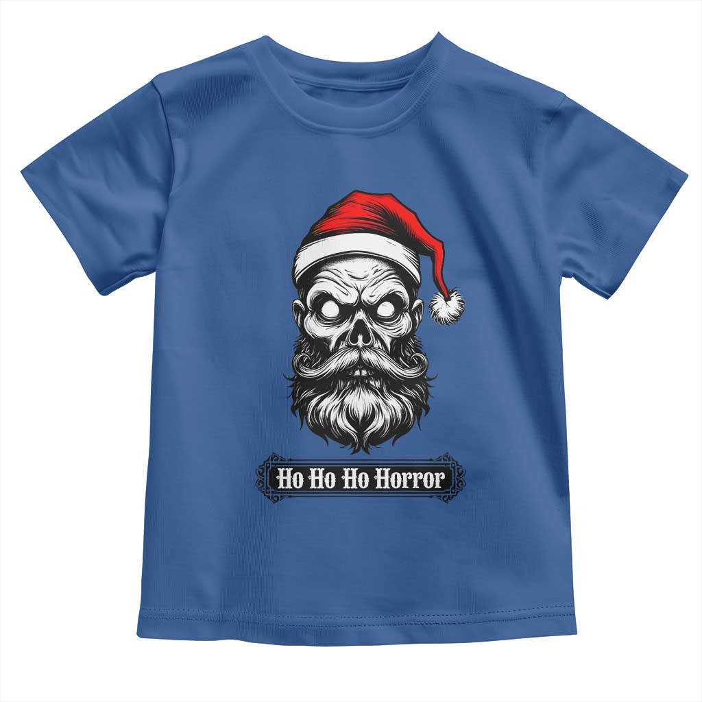Creepy Christmas Skull Toddler T Shirt Ho Ho Ho Horror Santa Gothic Holiday - Wonder Print Shop