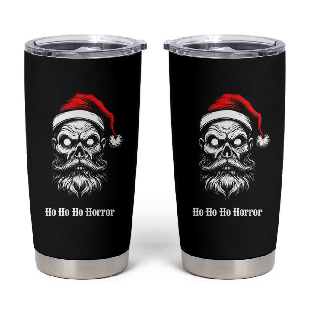Creepy Christmas Skull Tumbler Cup Ho Ho Ho Horror Santa Gothic Holiday - Wonder Print Shop