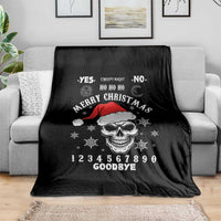 Dark Christmas Spirit Board Throw Blanket Creepy Merry Xmas Skull and Ouija Horror Holiday - Wonder Print Shop