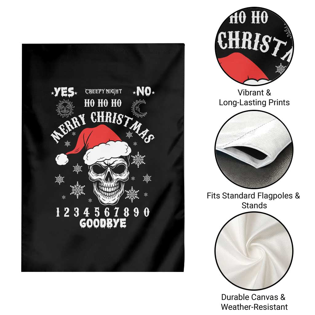 Dark Christmas Spirit Board Garden Flag Creepy Merry Xmas Skull and Ouija Horror Holiday - Wonder Print Shop