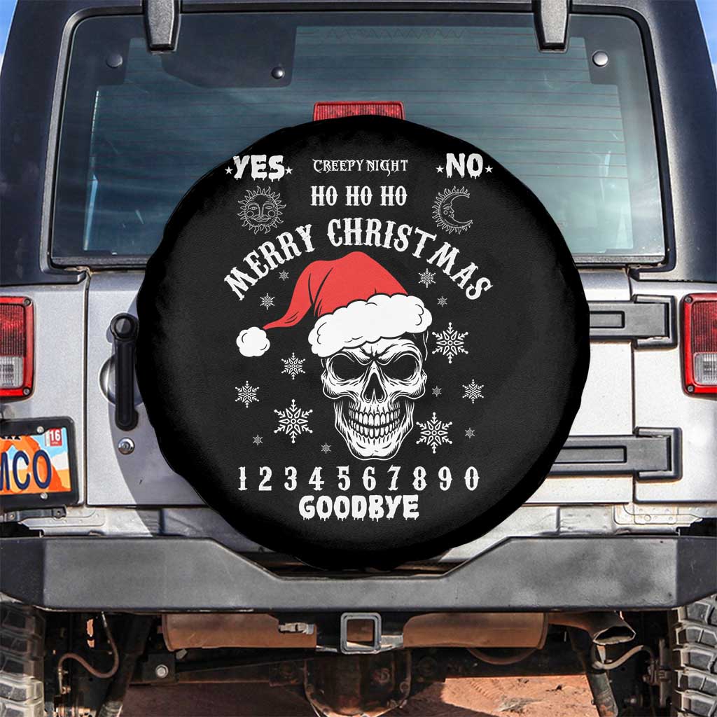 Dark Christmas Spirit Board Spare Tire Cover Creepy Merry Xmas Skull and Ouija Horror Holiday - Wonder Print Shop