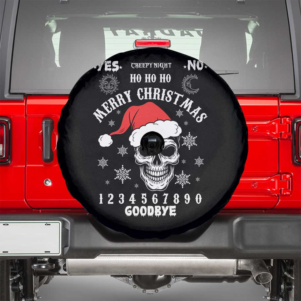 Dark Christmas Spirit Board Spare Tire Cover Creepy Merry Xmas Skull and Ouija Horror Holiday - Wonder Print Shop
