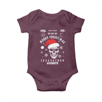 Dark Christmas Spirit Board Baby Onesie Creepy Merry Xmas Skull and Ouija Horror Holiday - Wonder Print Shop